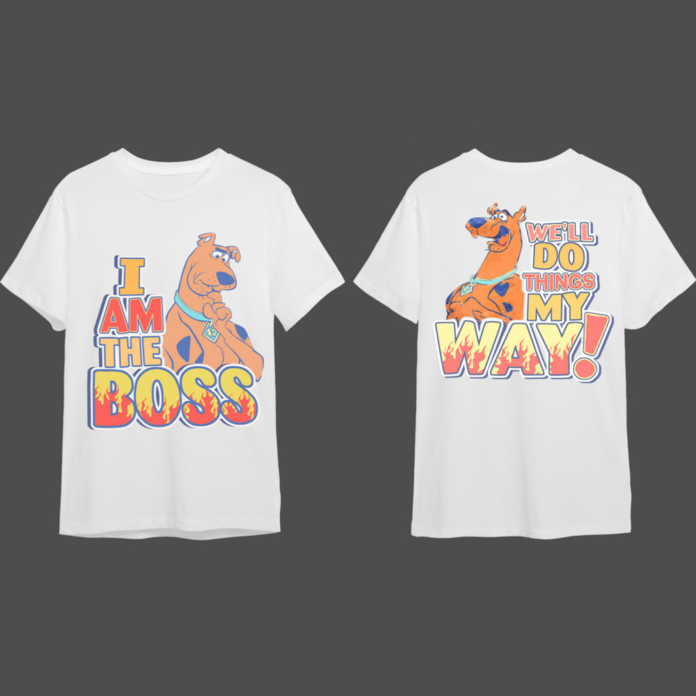 Scooby Doo 90s Cartoon I Am Boss Retro Fan Gift Graphic 2 Sided T-Shirt